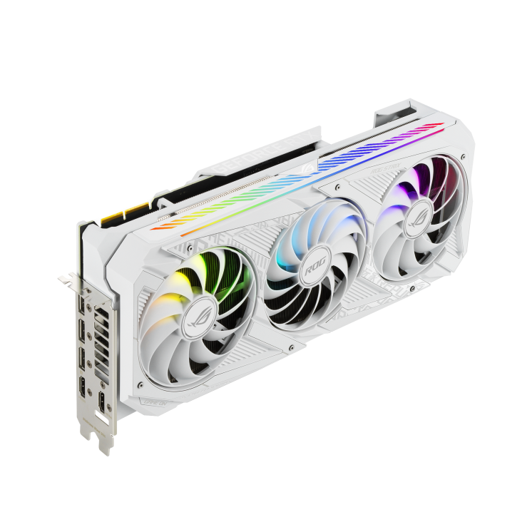 ASUS ROG Strix GeForce RTX 3090 24GB GDDR6X PCI Express 4.0 SLI Support Video Card ROG-STRIX-RTX3090-O24G-WHITE