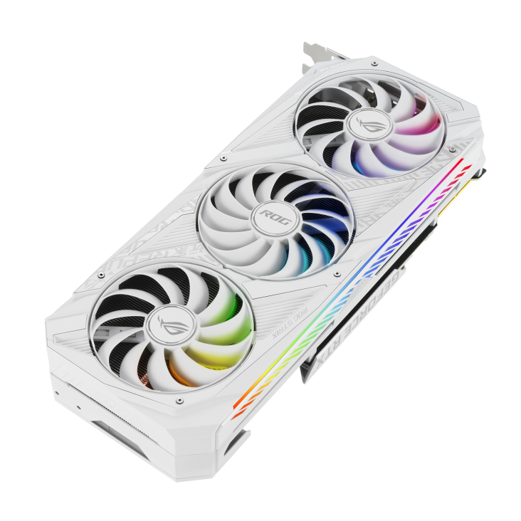 ASUS ROG Strix GeForce RTX 3090 24GB GDDR6X PCI Express 4.0 SLI Support Video Card ROG-STRIX-RTX3090-O24G-WHITE