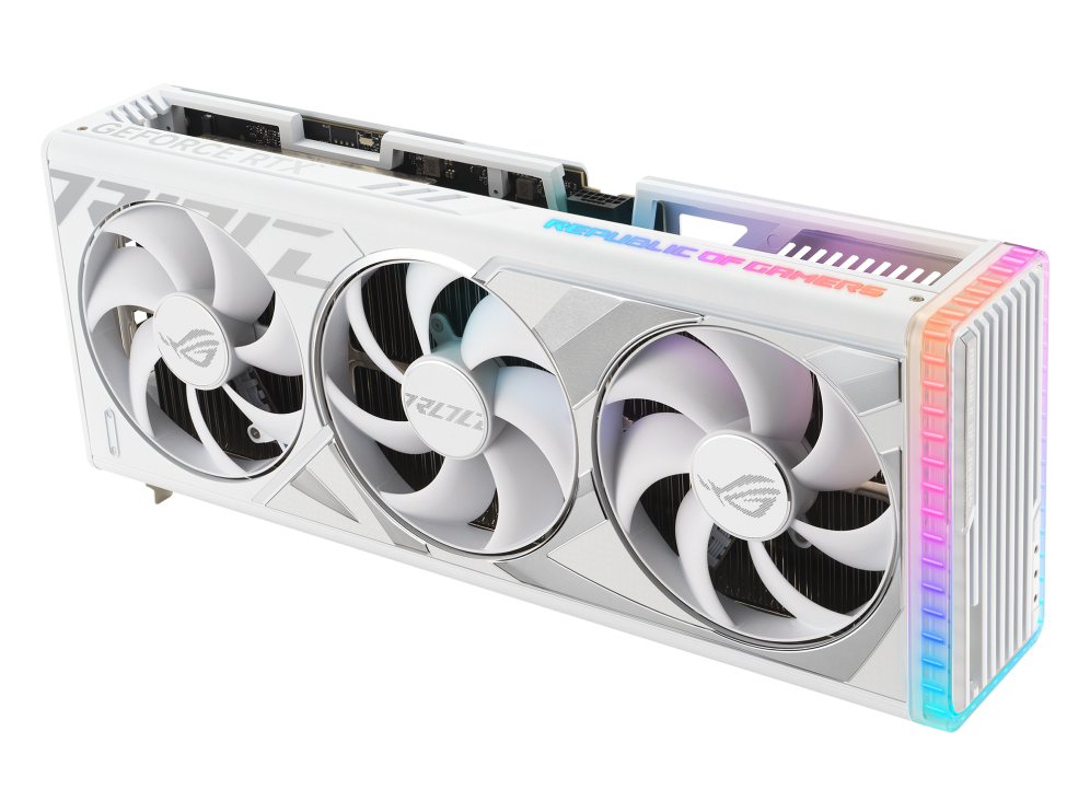 ASUS ROG Strix GeForce RTX 4090 White OC Edition PCIe 4.0, 24GB GDDR6X, HDMI 2.1a, DisplayPort 1.4a Gaming Graphics Card