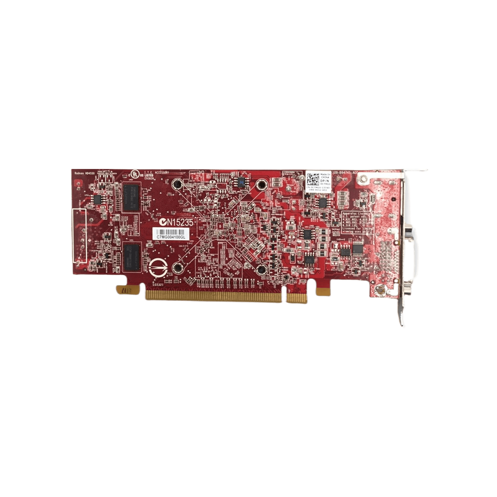 Genuine Dell ATI Radeon HD 4450 Video Card Desktop 512MB PCI-E 1x DVI 1x 0C7MG0
