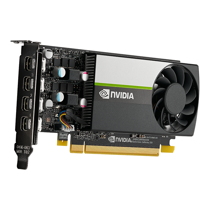 Dell NVIDIA T1000 Graphics card 4 GB GDDR6 PCIe 3.0 x16 low profile 4 x Mini DisplayPort