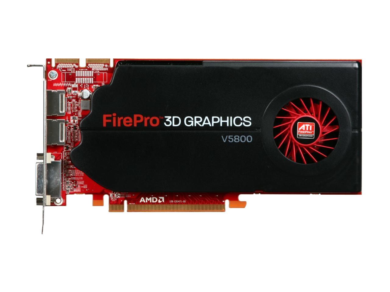 AMD FirePro V5800 1GB 128-bit GDDR5 PCI Express 2.1 x16 CrossFire Supported Workstation Video Card 100-505839