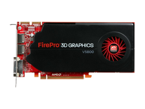 AMD FirePro V5800 1GB 128-bit GDDR5 PCI Express 2.1 x16 CrossFire Supported Workstation Video Card 100-505839