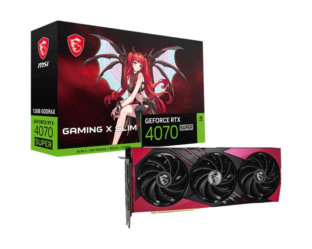 MSI Gaming GeForce RTX 4070 SUPER 12GB GDDR6X PCI Express 4.0 ATX RTX 4070 SUPER 12G GAMING X SLIM Video Card