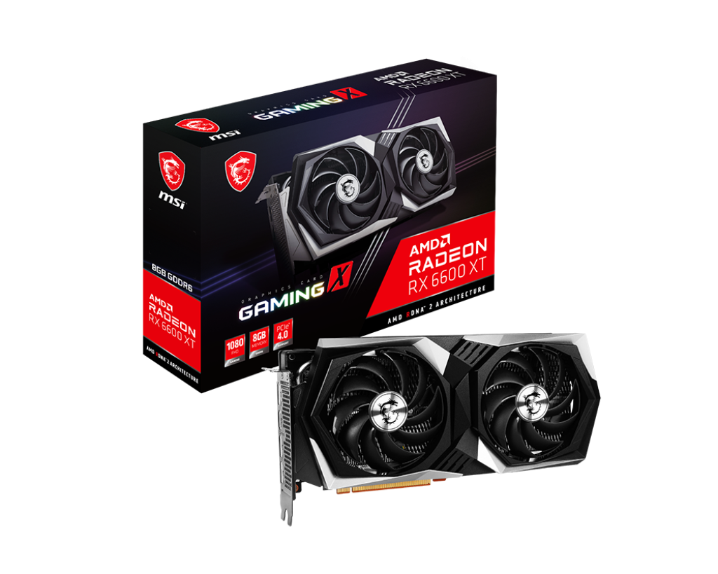 MSI Gaming AMD Radeon RX 6600 XT 8GB GDDR6 128-Bit HDMI/DP Torx Fan RGB Graphics Card (RX 6600 XT Gaming X 8G)