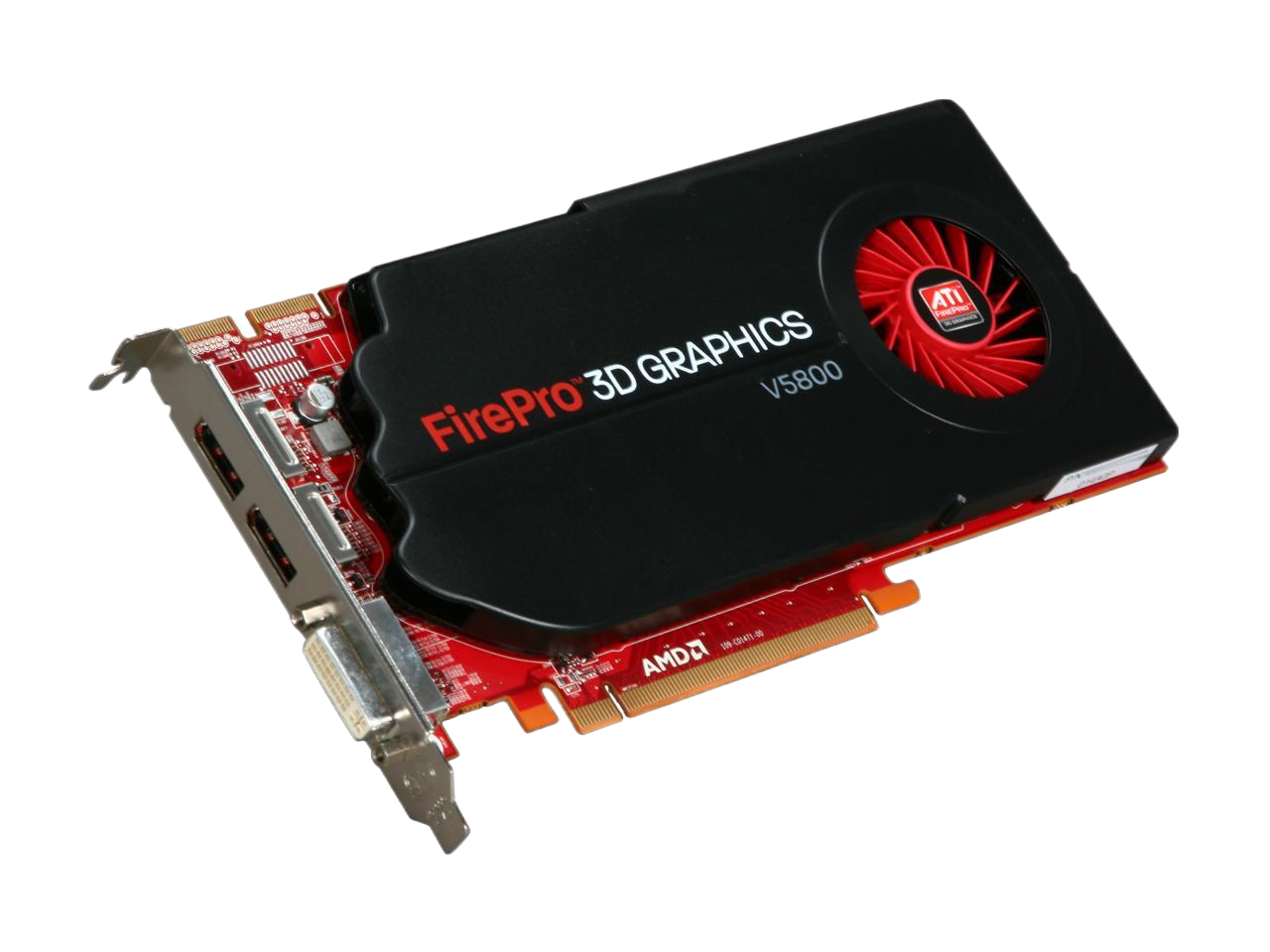 AMD FirePro V5800 1GB 128-bit GDDR5 PCI Express 2.0 x16 CrossFire Supported Workstation Video Card 100-505605