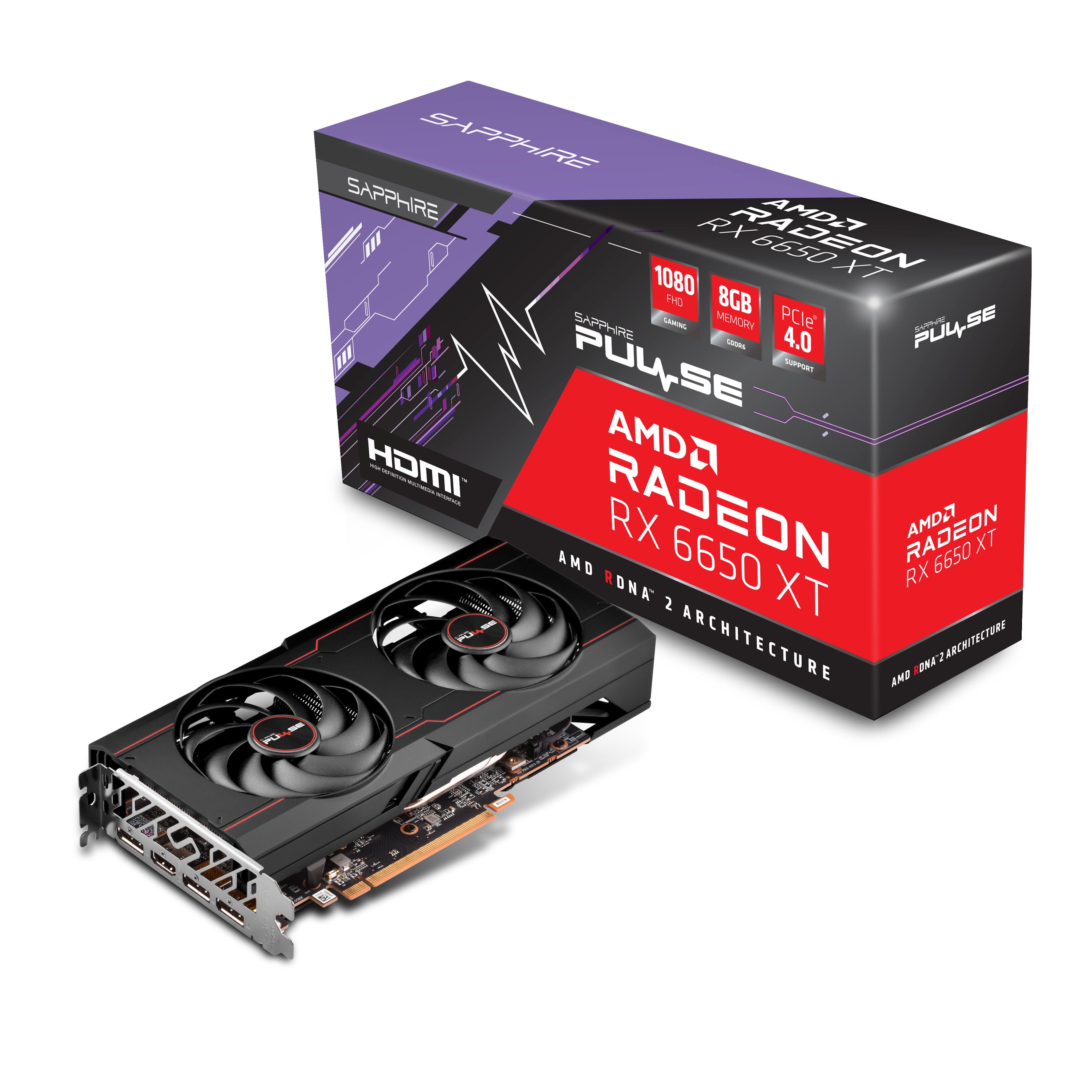 Sapphire 11319-07-20G Pulse AMD Radeon RX 6650 XT Gaming Graphics Card with 8GB GDDR6, AMD RDNA 2