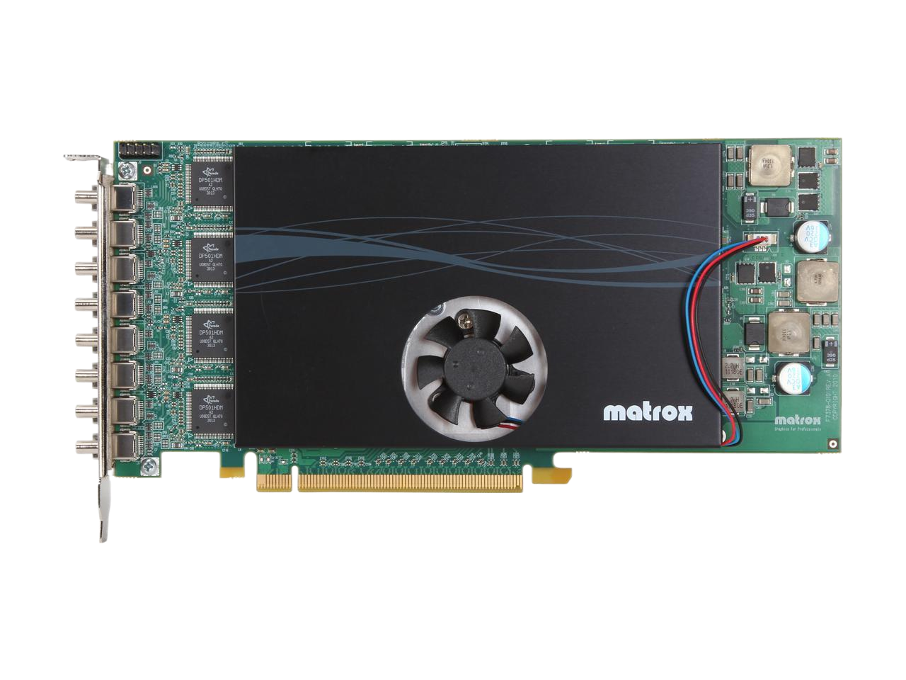 MATROX M9188 PCIe 16 Octal DisplayPort Video card - Matrox M9188 - PCI Express x16 - 2 GB - DDR II SDRAM - Display Port, DVI SL  M9188-E2048F