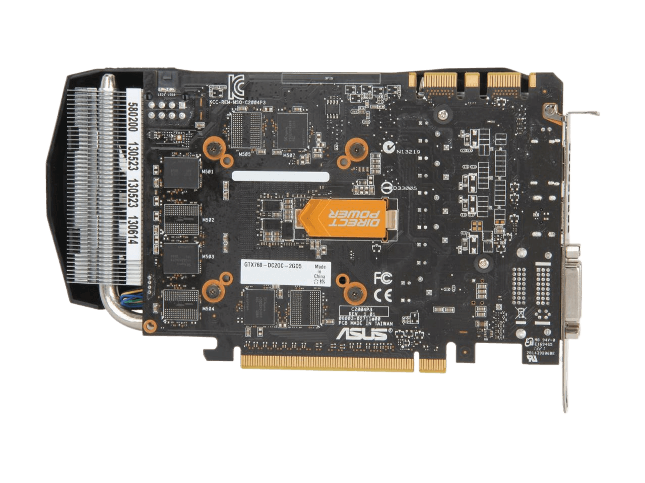 ASUS GeForce GTX 760 2GB 256-Bit GDDR5  G-SYNC Support PCI Express 3.0 x16 HDCP Ready SLI Support Video Card GTX760-DC2OC-2GD5