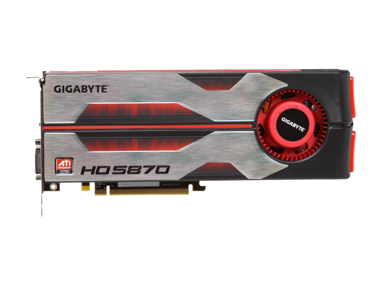 GIGABYTE Radeon HD 5870 (Cypress XT) 1GB 256-bit GDDR5 PCI Express 2.0 x16 HDCP Ready CrossFire Supported Video Card w/ATI Eyefinity GV-R587D5-1GD-B