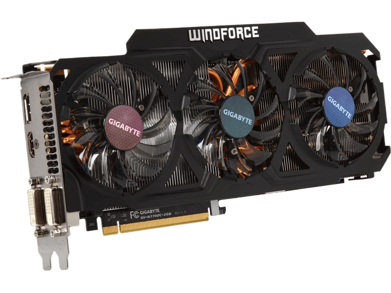 GIGABYTE GeForce GTX 770 2GB 256-Bit GDDR5 PCI Express 3.0 HDCP Ready WindForce 3X 450W Video Card GV-N770OC-2GD