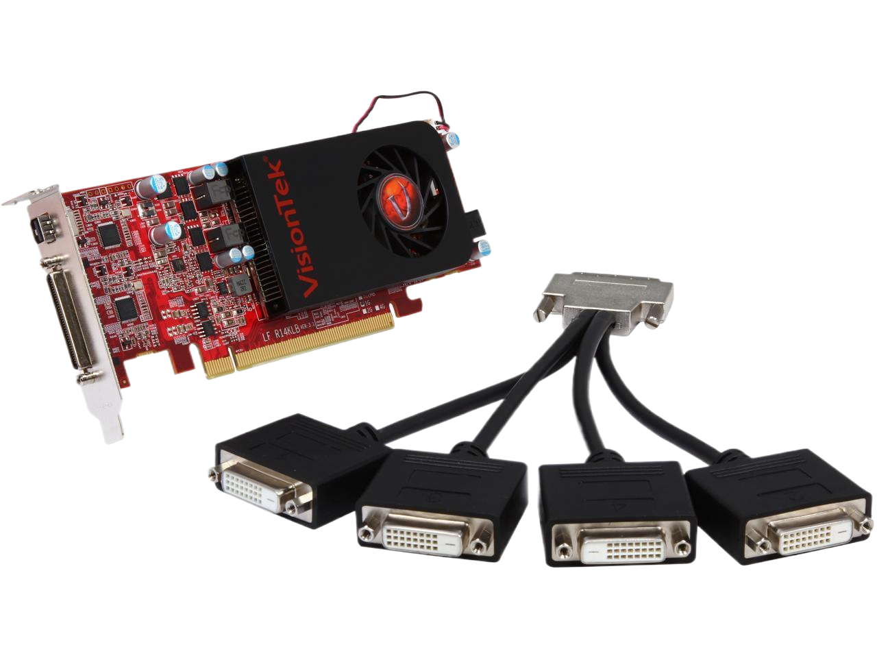 Visiontek Radeon HD 7750 SFF 1GB DDR3 5M VHDCI (4 x DVI-D, Mini DP) Graphics Card 900669