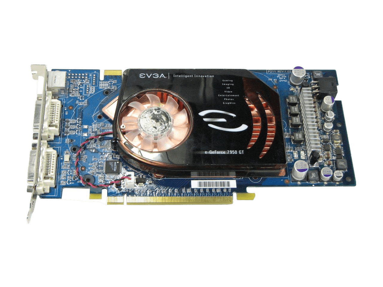 EVGA GeForce 7950GT 512MB 256-bit GDDR3 PCI Express x16 SLI Support KO Superclocked Video Card 512-P2-N637-AR