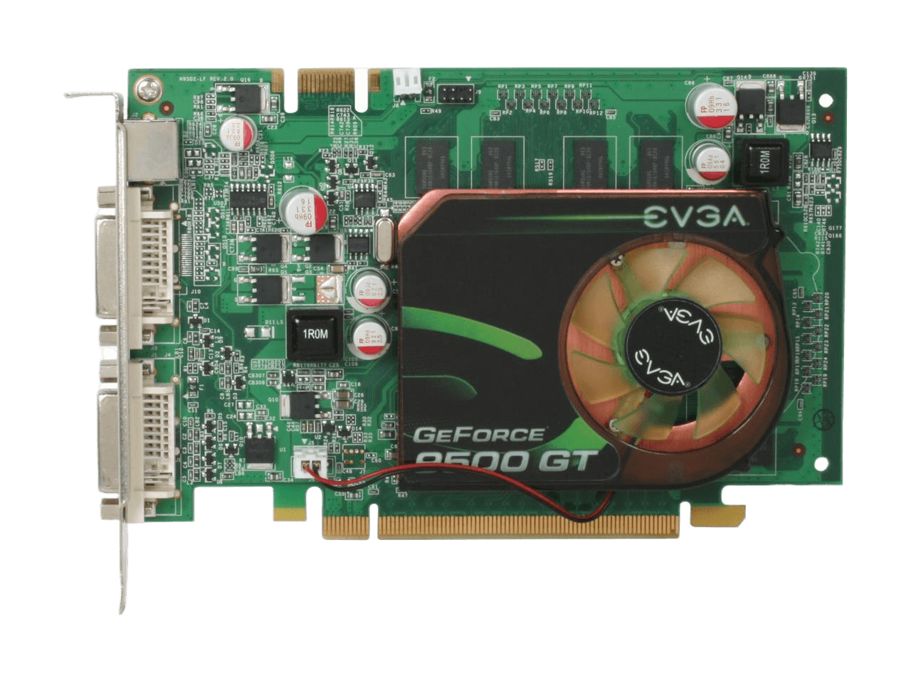 EVGA GeForce 9500 GT 512MB 128-Bit DDR2 DirectX 10  PCI Express 2.0 x16 HDCP Ready SLI Support Video Card 512-P3-N954-TR