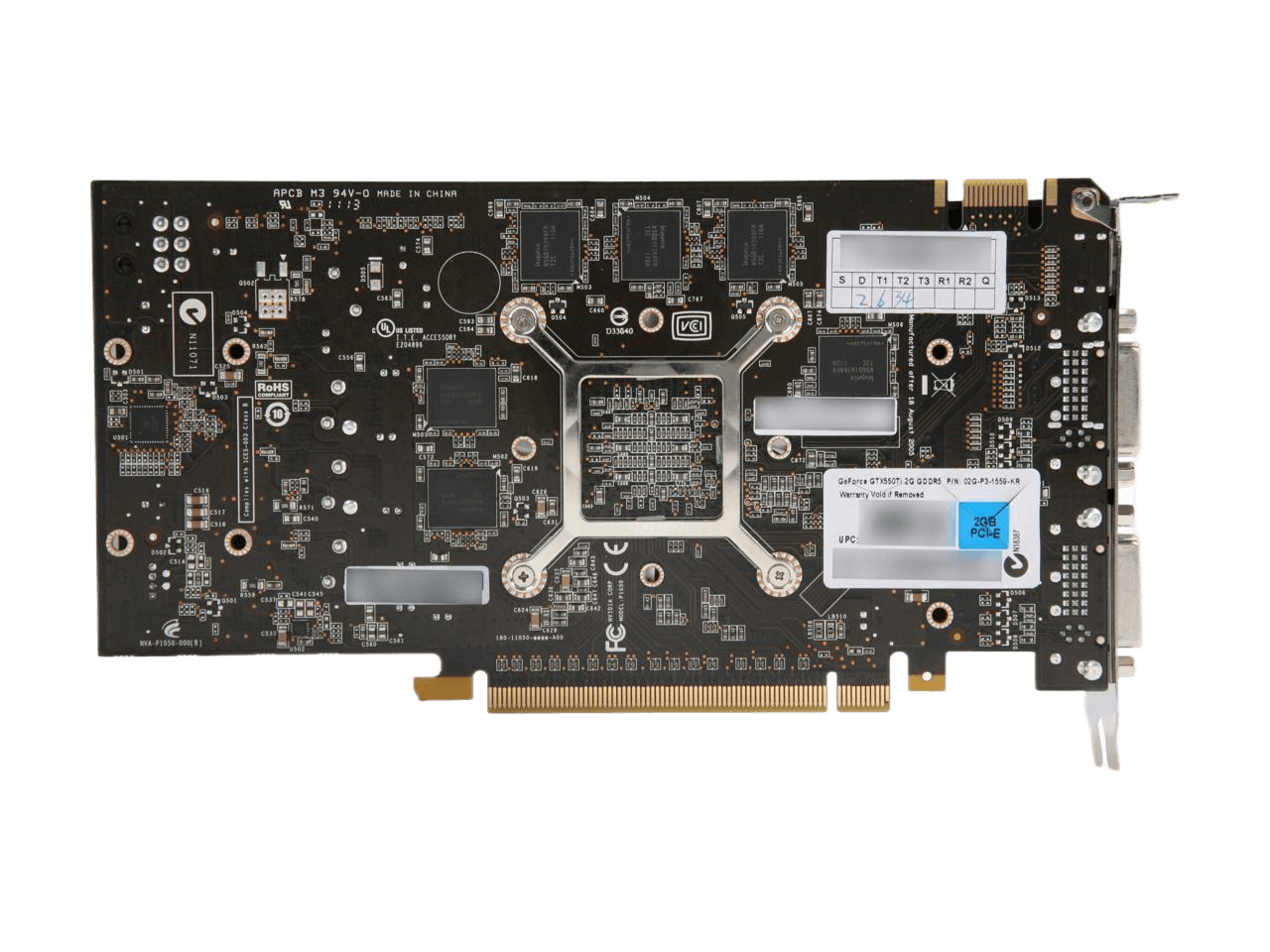 EVGA GeForce GTX 550 Ti 2GB GDDR5 PCI Express 2.0 x16 SLI Support