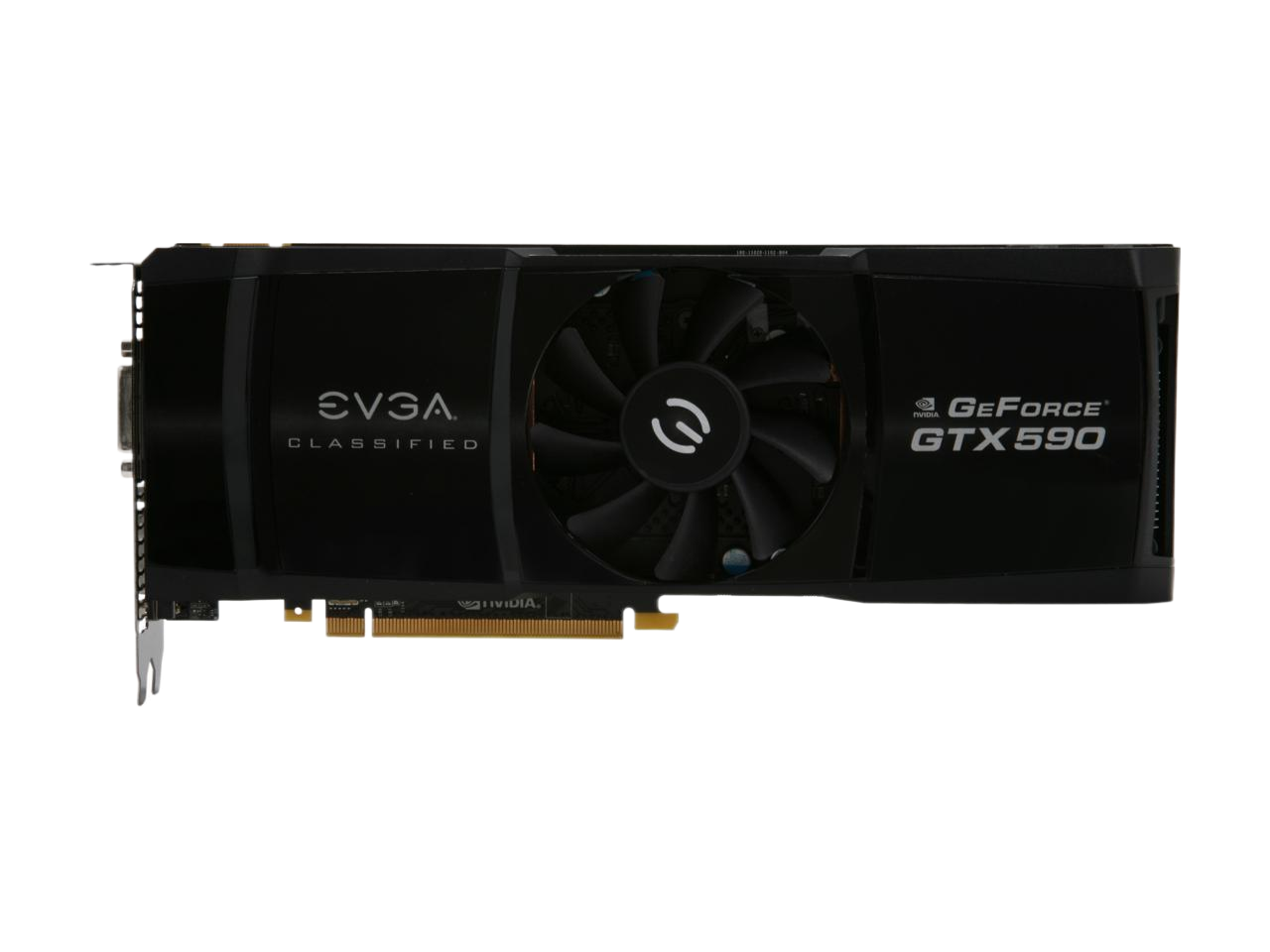 EVGA GTX 590 CLASSIFIED Limited Edition 3GB 768-bit GDDR5 PCI express 2.0 x16 3xDual-Link DVI DisplayPort HDCP Ready QUAD SLI Ready PhysX 3D Vision Surround Support Video Card 03G-P3-1598-AR