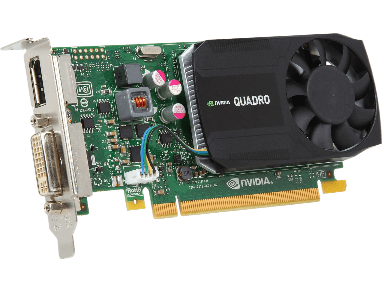 HP NVIDIA Quadro K620 2GB DDR3 DVI DisplayPort PCI Express 2.0 x16 Graphics Card 765147-001