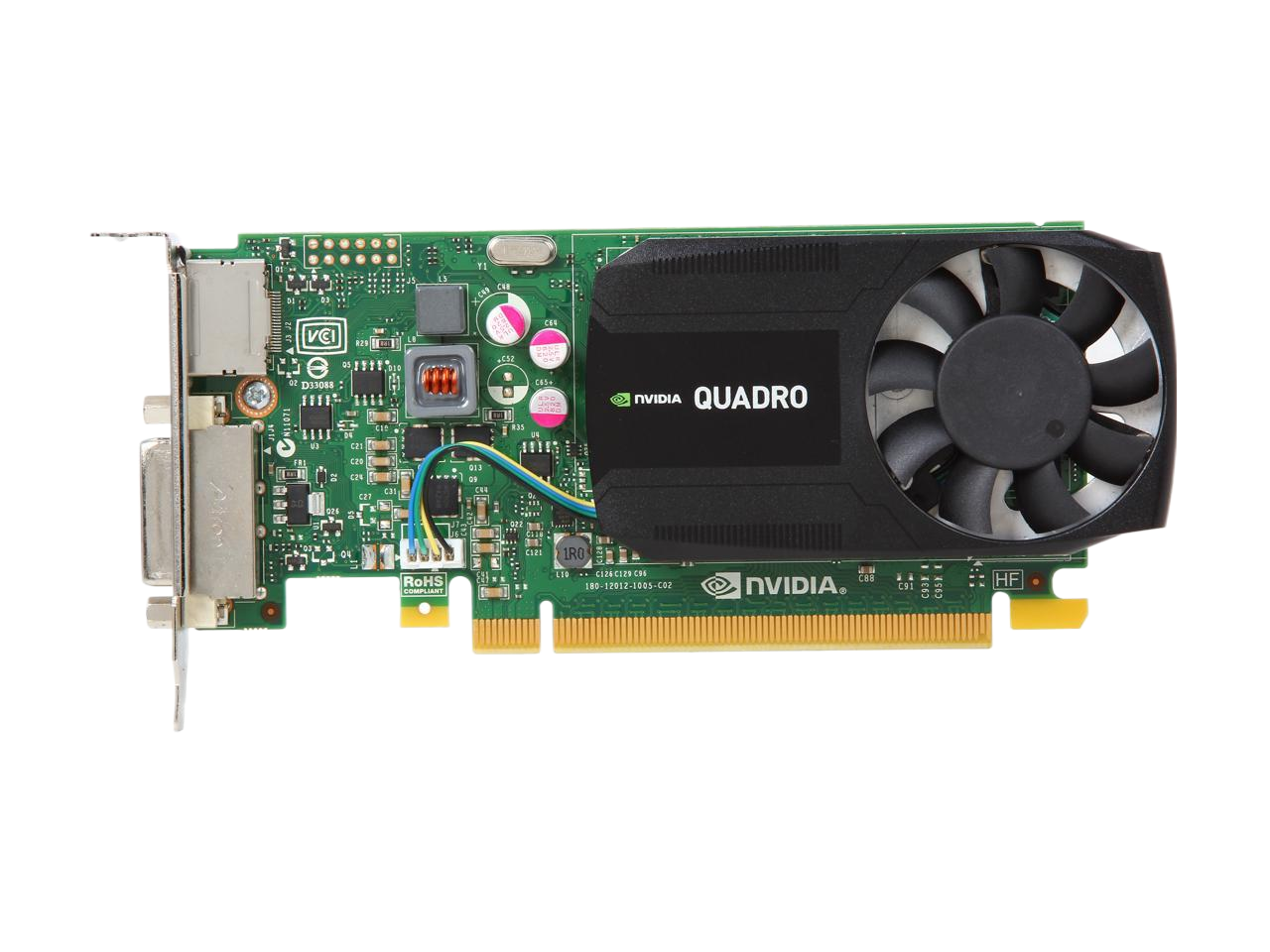 Lenovo NVIDIA Quadro K620 2GB DDR3 PCie 2.0 X16 DVI Display Port For System X3550 M5 8869 Graphics Card 00YL371