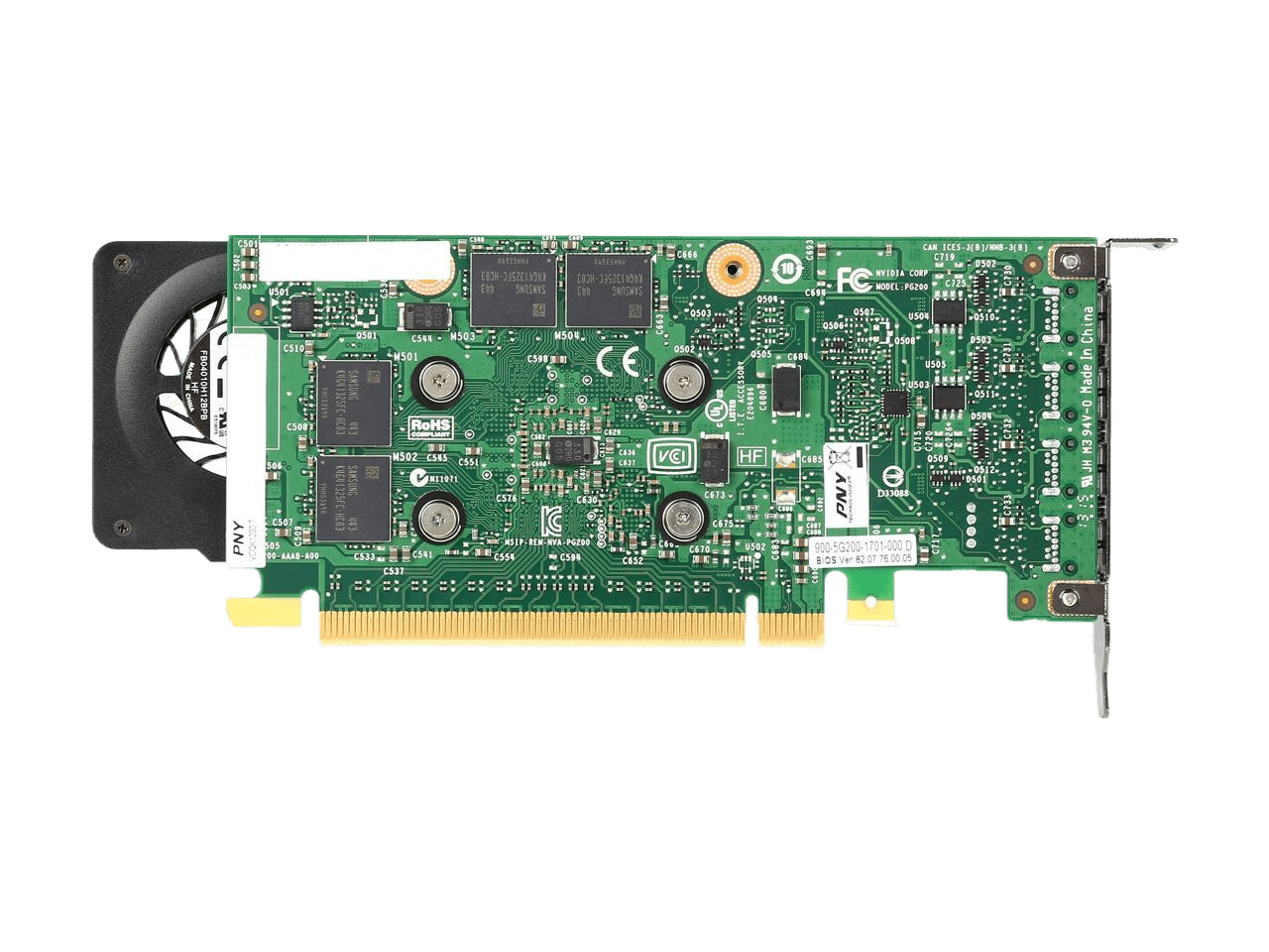 PNY Quadro K1200 4GB 128-bit GDDR5 PCI Express 2.0 ATX or SFF Workstation Video Card VCQK1200DVI-PB