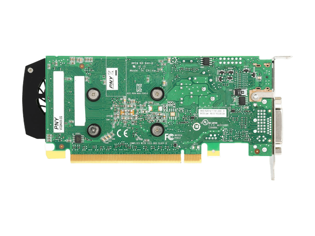 PNY Quadro K420 2GB 128-bit DDR3 PCI Express 2.0 x16 Low Profile Workstation Video Card VCQK420-2GB-PB