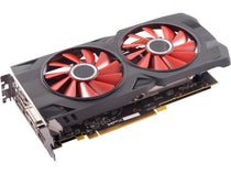 XFX Radeon RX 570 DirectX 12 RX-570P427D6 4GB OC+ 1284 MHz XFX Custom Backplate 256-Bit DDR5 PCI Express 3.0 CrossFireX Support Video Card