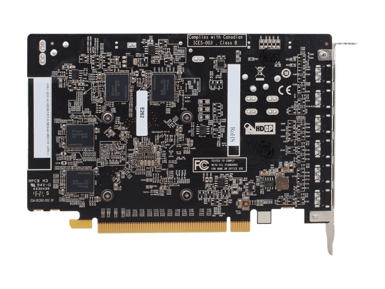 SAPPHIRE GPRO 6200 Graphics Core Next (GCN) 4GB GDDR5 PCI Express 3.0 Low Profile Video Card 32258-00-20G