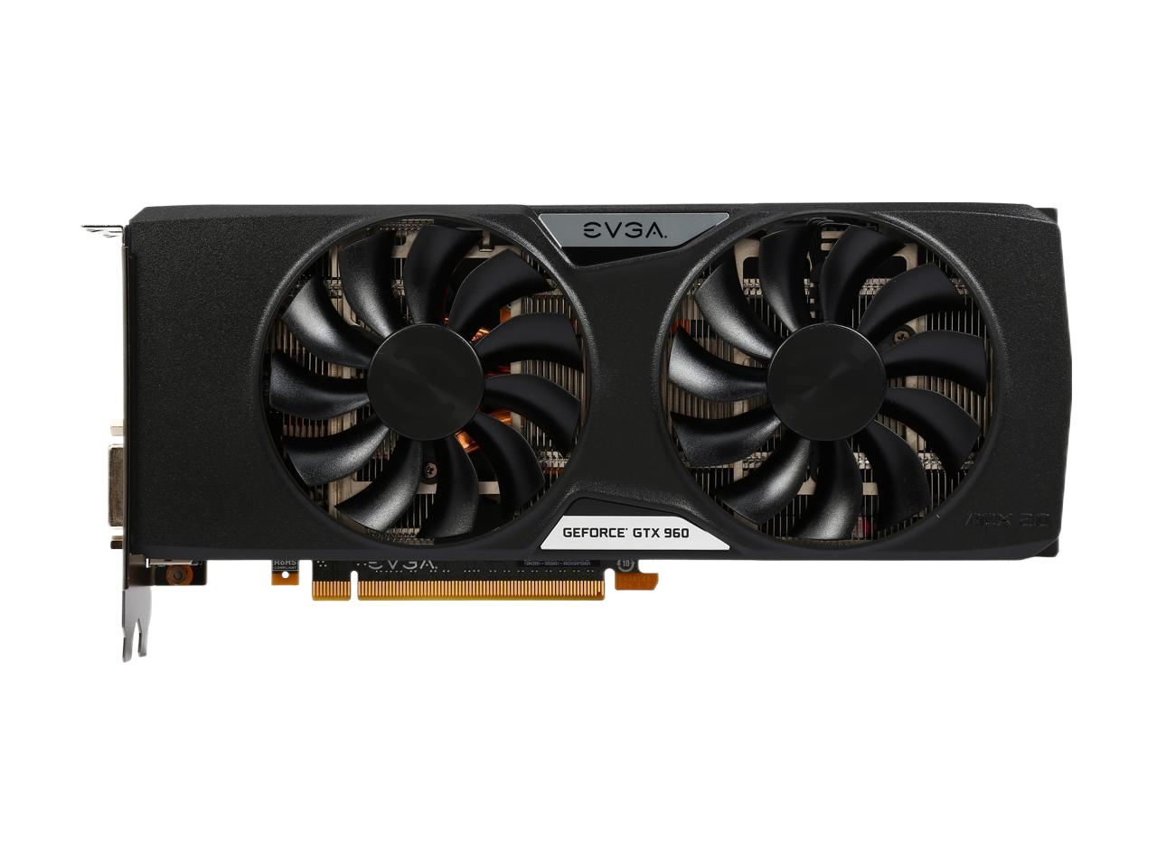 EVGA GeForce GTX 960 4GB SSC GAMING w/ACX 2.0+, Whisper Silent Cooling w/ Free Installed Backplate Graphics Card 04G-P4-3966-KR