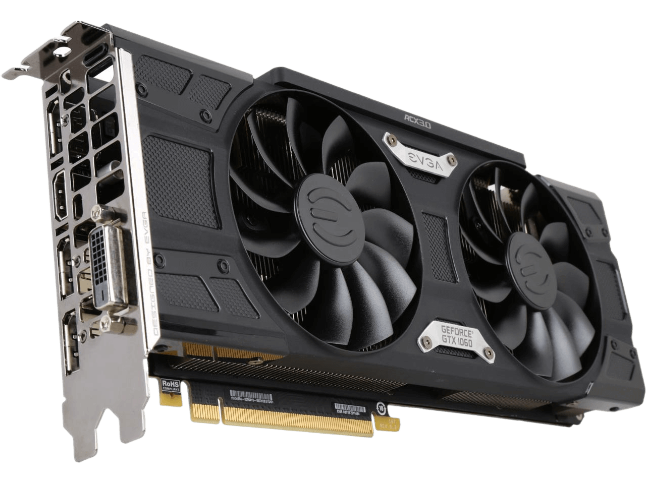 EVGA GeForce GTX 1060 FTW+ DT GAMING 3GB GDDR5 ACX 3.0 LED DX12 OSD Support (PXOC) Video Graphics Card 03G-P4-6365-KR