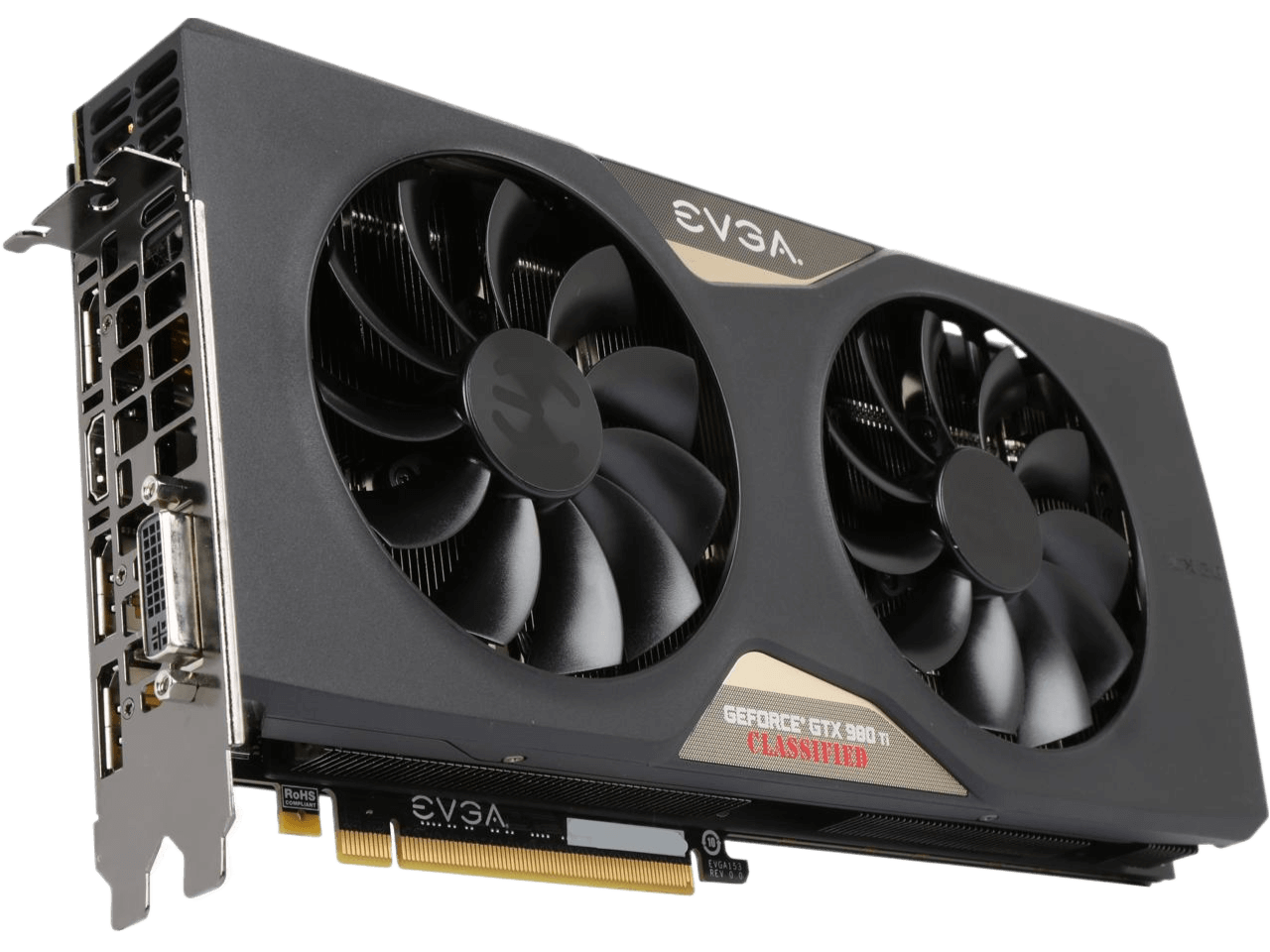 EVGA GeForce GTX 980 Ti 6GB CLASSIFIED GAMING w/ACX 2.0+, Whisper Silent Cooling w/ Free Installed Backplate Graphics Card 06G-P4-4998-KR
