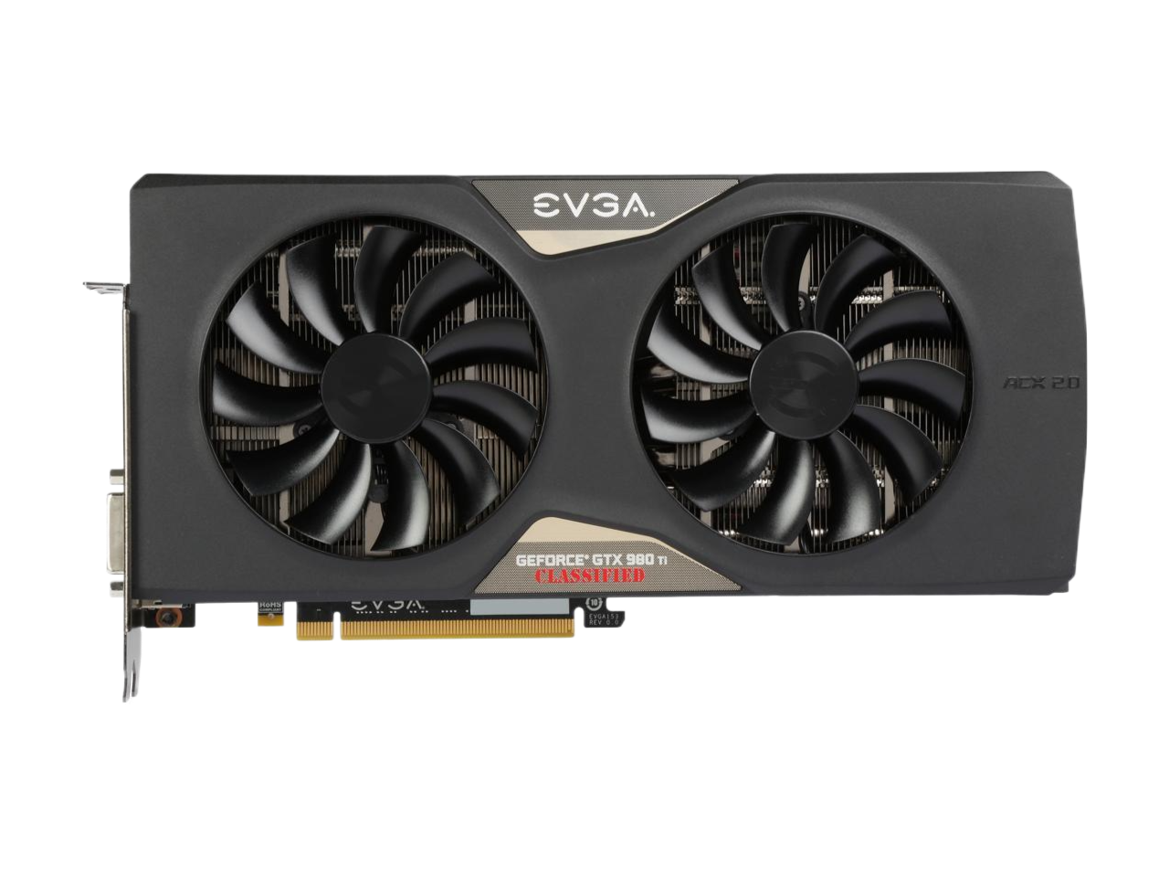 EVGA GeForce GTX 980 Ti 6GB CLASSIFIED GAMING ACX 2.0+, Whisper Silent Cooling Graphic Card 06G-P4-4997-RX