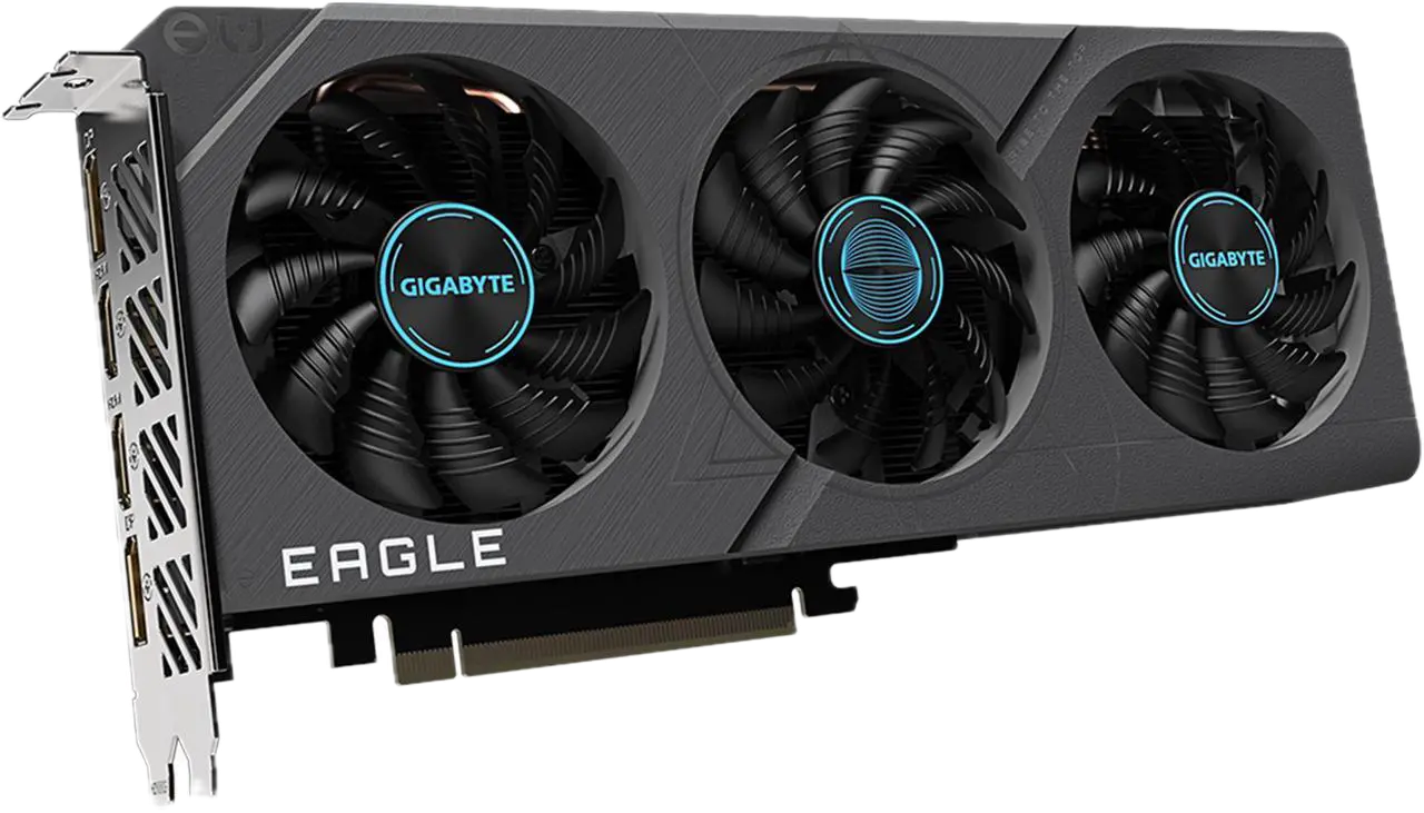 GIGABYTE GeForce RTX 4060 EAGLE OC 8G Graphics Card, 3x WINDFORCE Fans, 8GB 128-bit GDDR6, GV-N4060EAGLE OC-8GD Graphics Card
