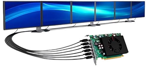 Matrox Graphics C680-E2GBF Full-Height, Pcie X16 Six-Output Graphics Card