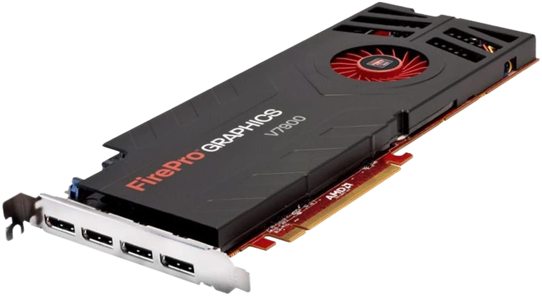 AMD ATI FirePro V7800 2GB 256-bit GDDR5 PCI Express 2.0 x16 CrossFire DVI /2 DisplayPort PCI-Express Workstation Graphics Card