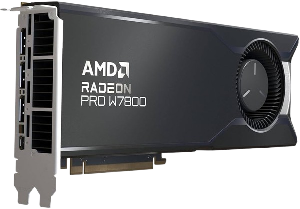 AMD Radeon Pro W7800 100-300000075 32GB 256-bit GDDR6 with ECC PCI Express 4.0 x16 Workstation Video Card