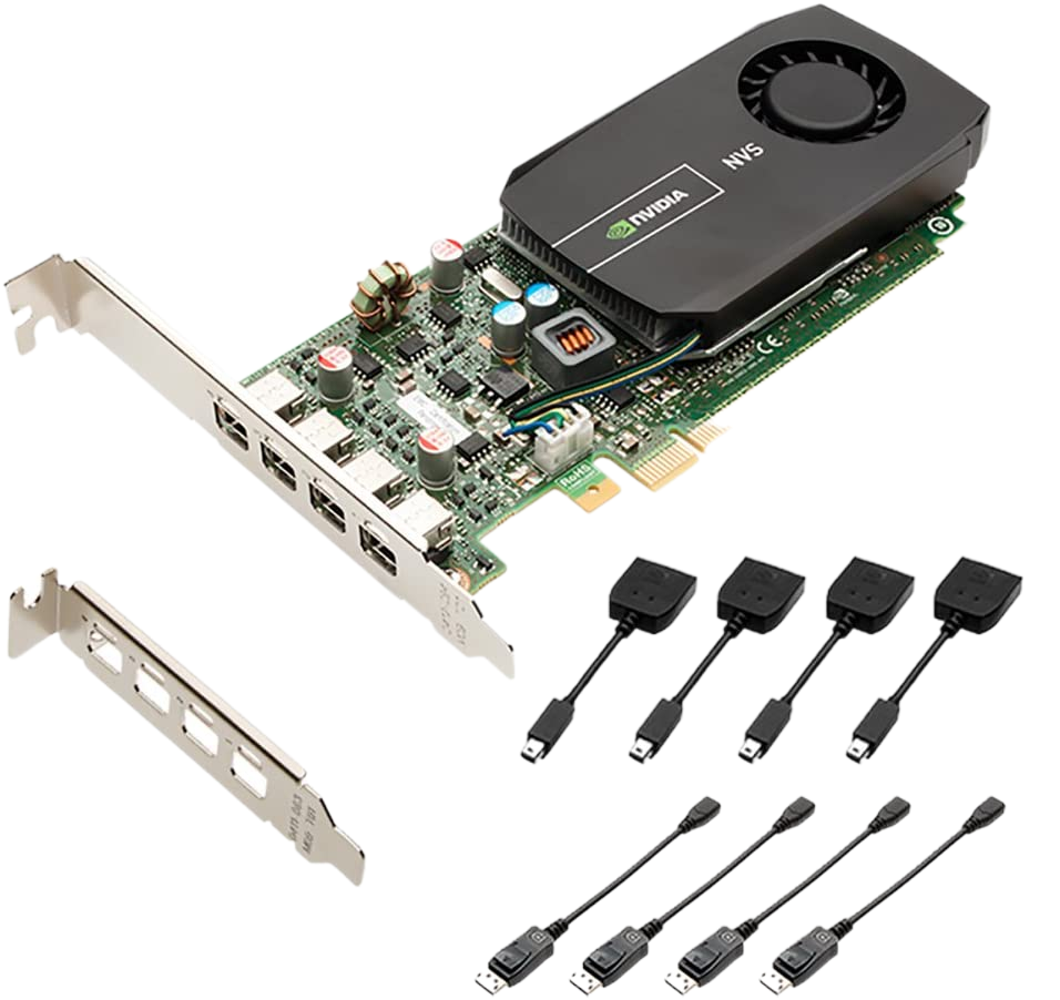 PNY Quadro NVS 510 Lp DirectX 11 2GB 128-Bit DDR3 PCI Express 2.0 x16 HDCP Ready Low Profile Video Card VCNVS510VGA-PB
