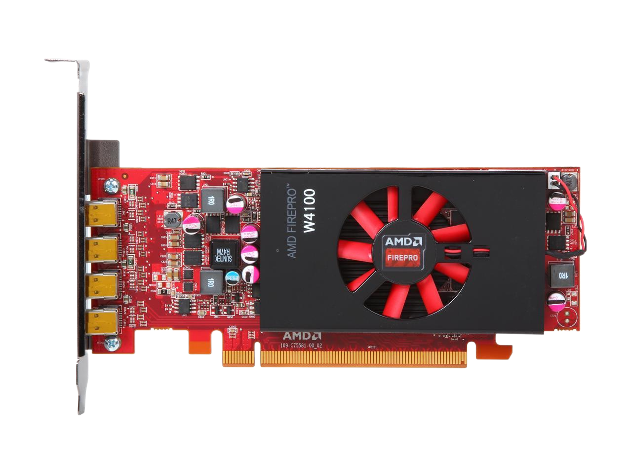 AMD FirePro W4100 2GB 128-bit GDDR5 PCI Express 3.0 x16 Half Height Workstation Graphics Card 100-505979