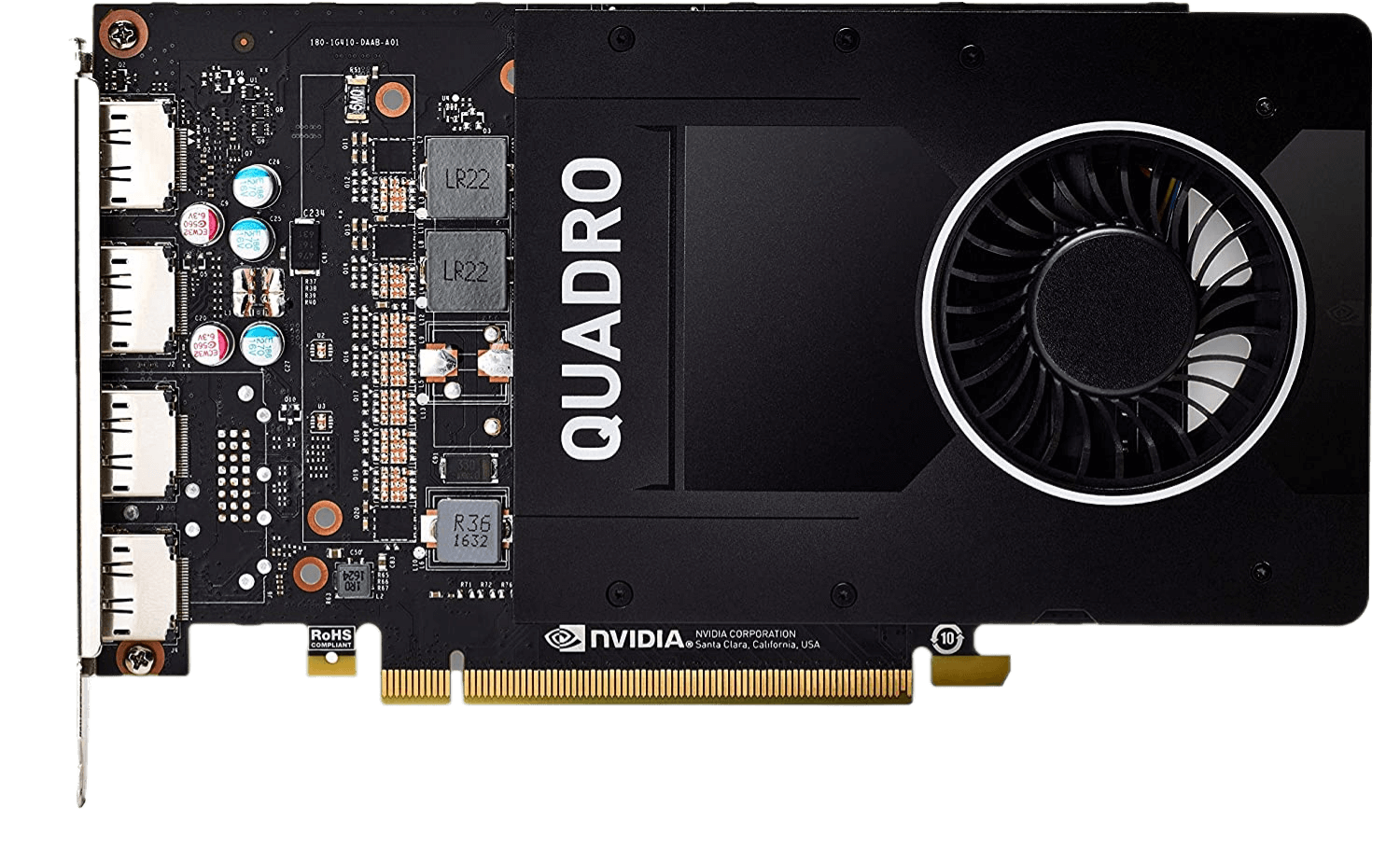 DELL NVIDIA QUADRO P2200 5GB PCI-E X16 4 X DP Workstation Card 900-5G420-0100-000 PX8M5