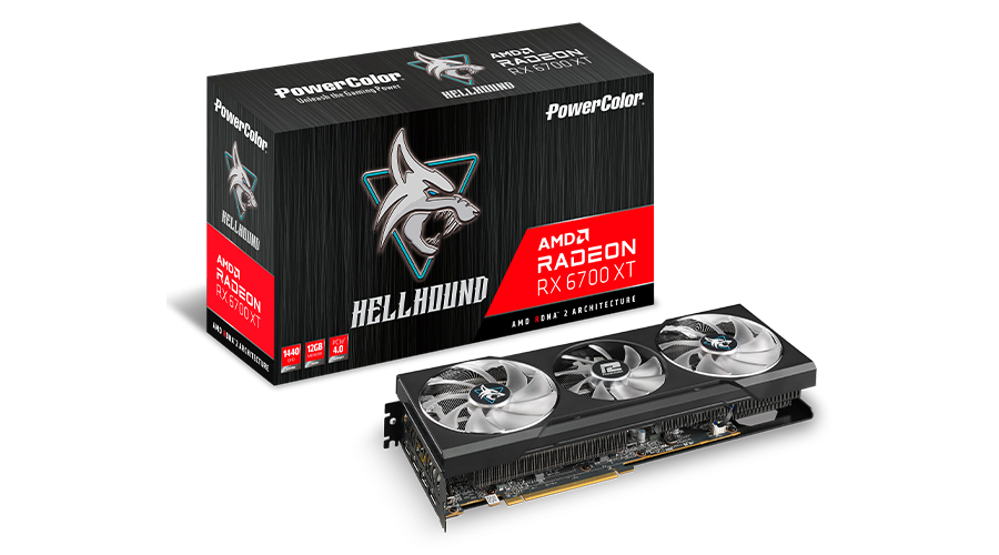 PowerColor Hellhound AMD Radeon RX 6700 XT Gaming Graphics Card with 12GB GDDR6 Memory, Powered by AMD RDNA 2, HDMI 2.1 (AXRX 6700XT 12GBD6-3DHL) Video Graphics Card