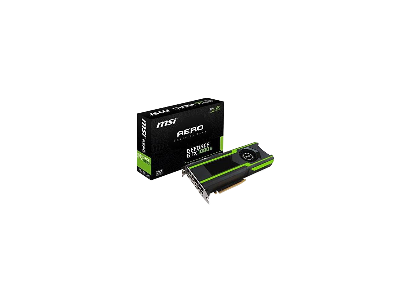 MSI GeForce GTX 1080 Ti AERO OC 11GB 352-Bit GDDR5X DirectX 12 PCI Express 3.0 x16 HDCP Ready SLI Support Video Card