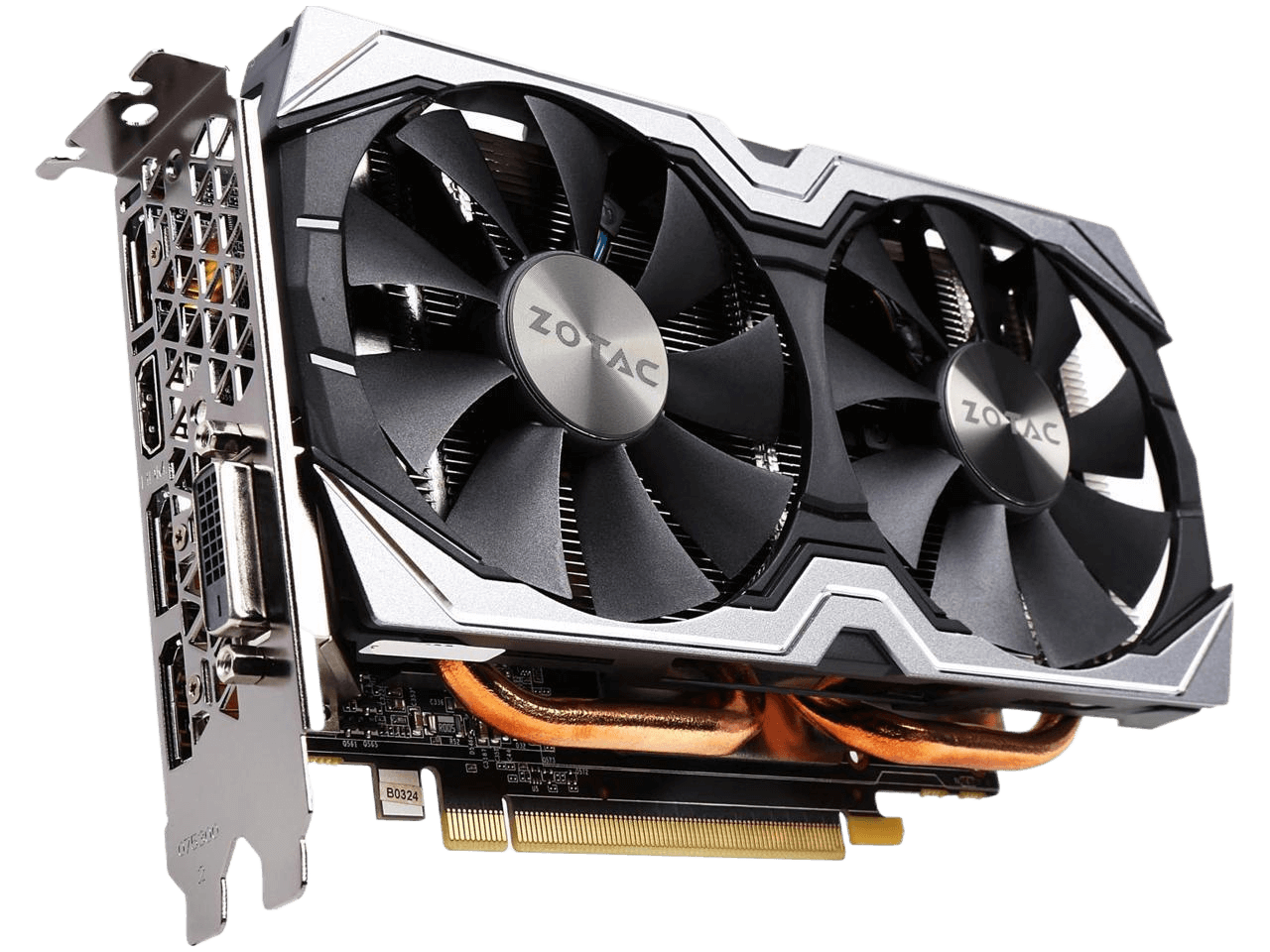 ZOTAC GeForce GTX 1060 AMP Edition 6GB GDDR5 PCI Express 3.0 Dual-link DVI Display Port HDMI IceStorm Cooling Metal Wraparound Carbon ExoArmor exterior Graphics Card ZT-P10600B-10M