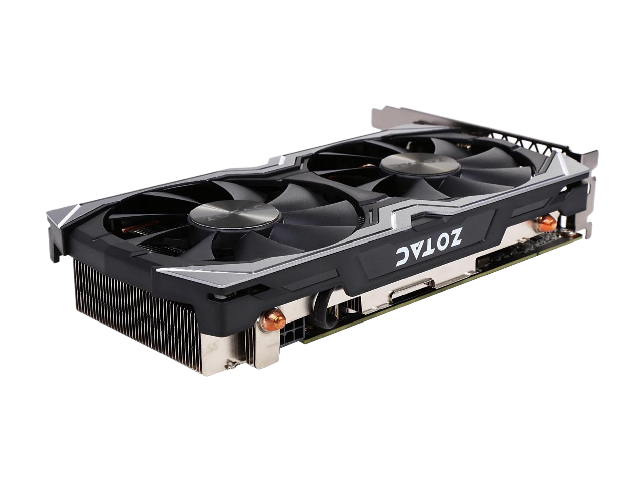 ZOTAC GeForce GTX 1060 AMP Edition 6GB GDDR5 PCI Express 3.0 Dual-link DVI Display Port HDMI IceStorm Cooling Metal Wraparound Carbon ExoArmor exterior Graphics Card ZT-P10600B-10M