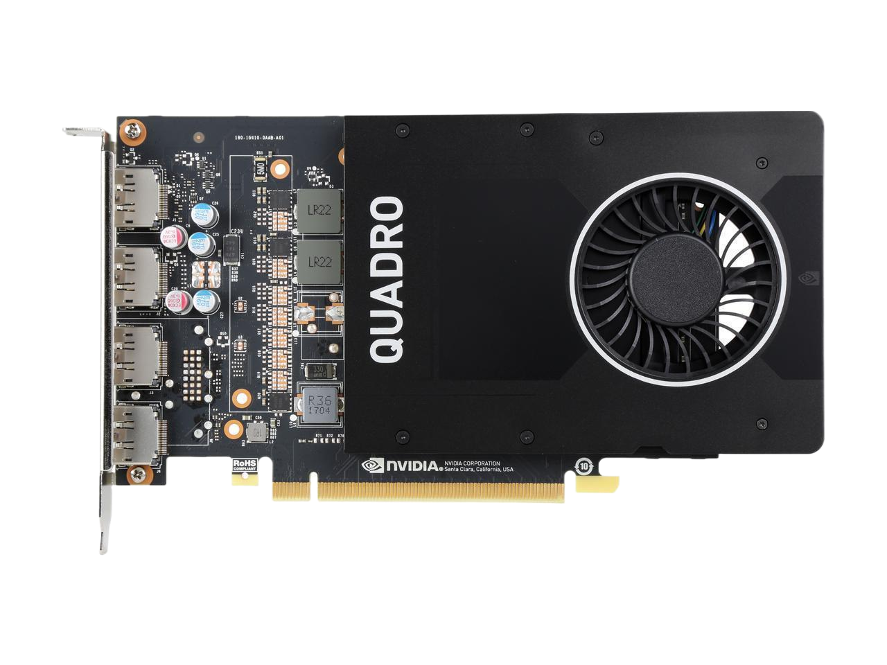 PNY NVIDIA Quadro P2000 5GB GDDR5 4DisplayPorts PCI-Express Graphics Card VCQP2000-PB