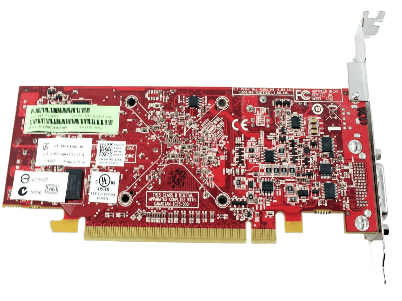 Dell JCPR7 ATI FirePro 2270 512MB DDR3 64Bit PCIe 2.0 x16 Workstation Video Card