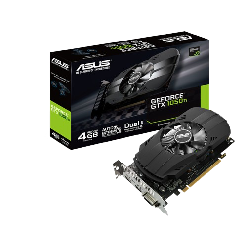 Asus GeForce GTX 1050 Ti 4GB Phoenix DVI-D HDMI DP 1.4 Gaming Graphics Card