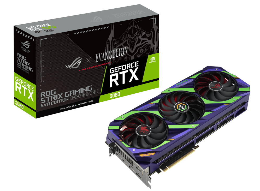 ASUS ROG Strix NVIDIA GeForce RTX 3080 OC EVA EDITION Gaming Graphics Card LHR ROG-STRIX-RTX3080-O12G-EVA