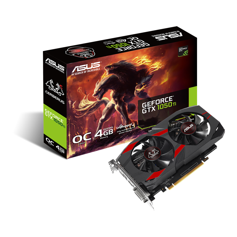 ASUS Cerberus GeForce GTX 1050 Ti 4GB GDDR5 Gaming Graphics Card