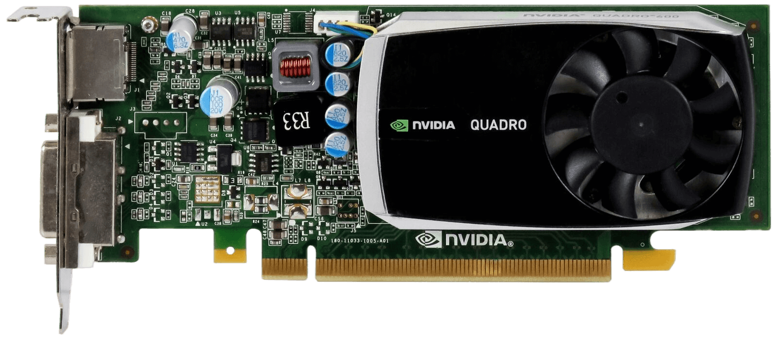 IBM Lenovo NVIDIA Quadro 600 1GB 128-Bit DDR3 PCI-E Video Graphics Card 03T8009 / Low Profile Bracket