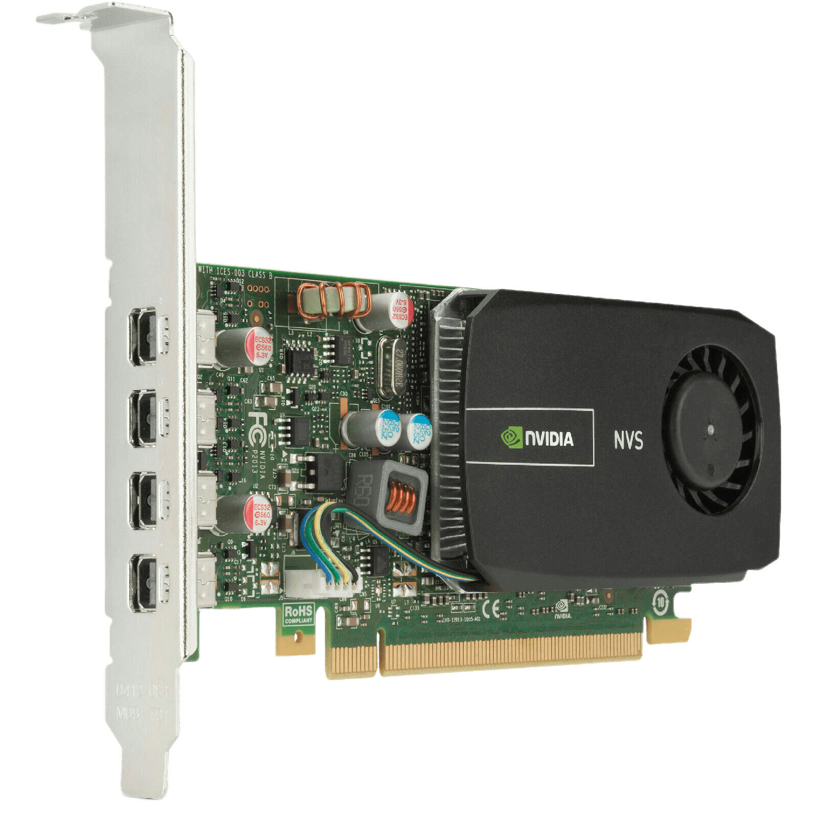 PNY NVIDIA NVS 510 2GB GDDR3 4-Mini DisplayPort Low Profile PCI-Express 3.0 x16 Video Card VCNVS510DP-PB