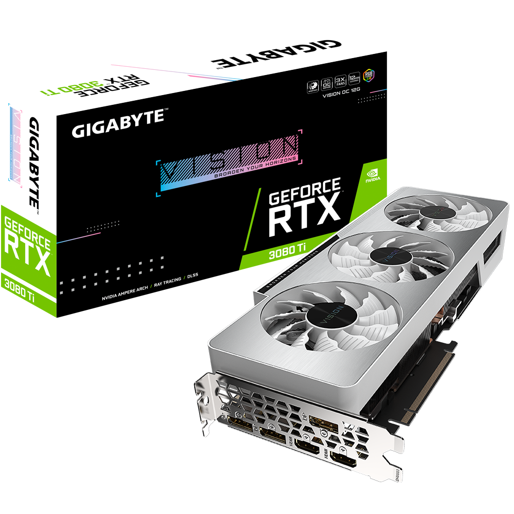 GIGABYTE VISION OC GeForce RTX 3080 Ti 12GB GDDR6X PCI Express 4.0 ATX Video Card GV-N308TVISION OC-12GD